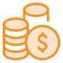 stack of coins icon illustration