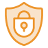 shield with lock icon illustration