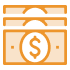 stack of dollar bills icon illustration