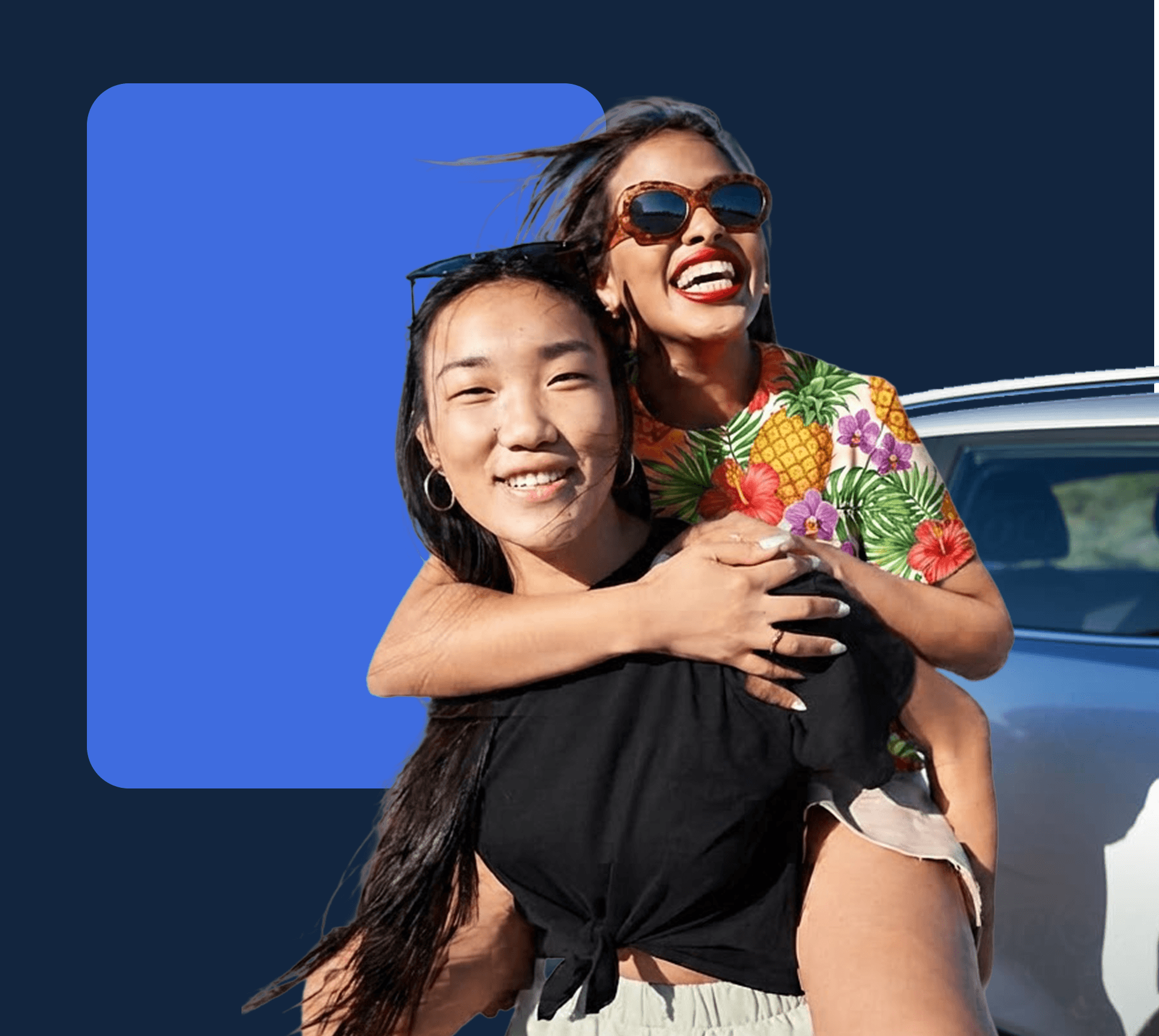 2 women on a road trip