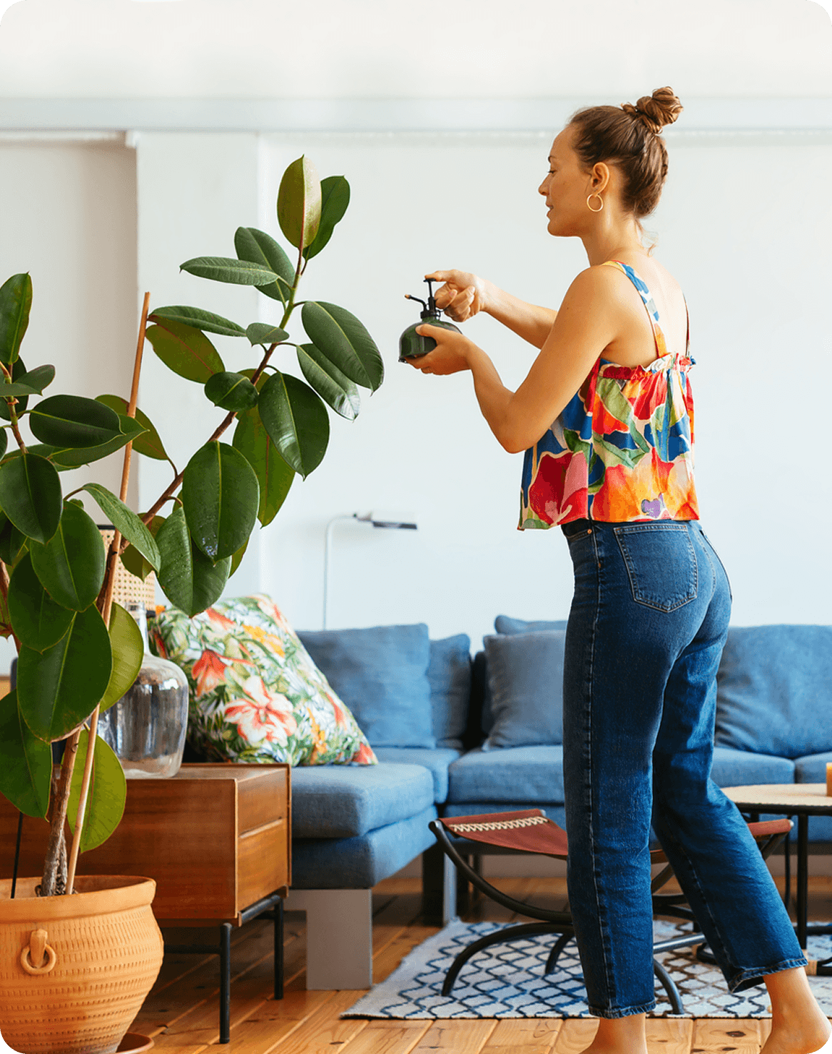 woman decorating house