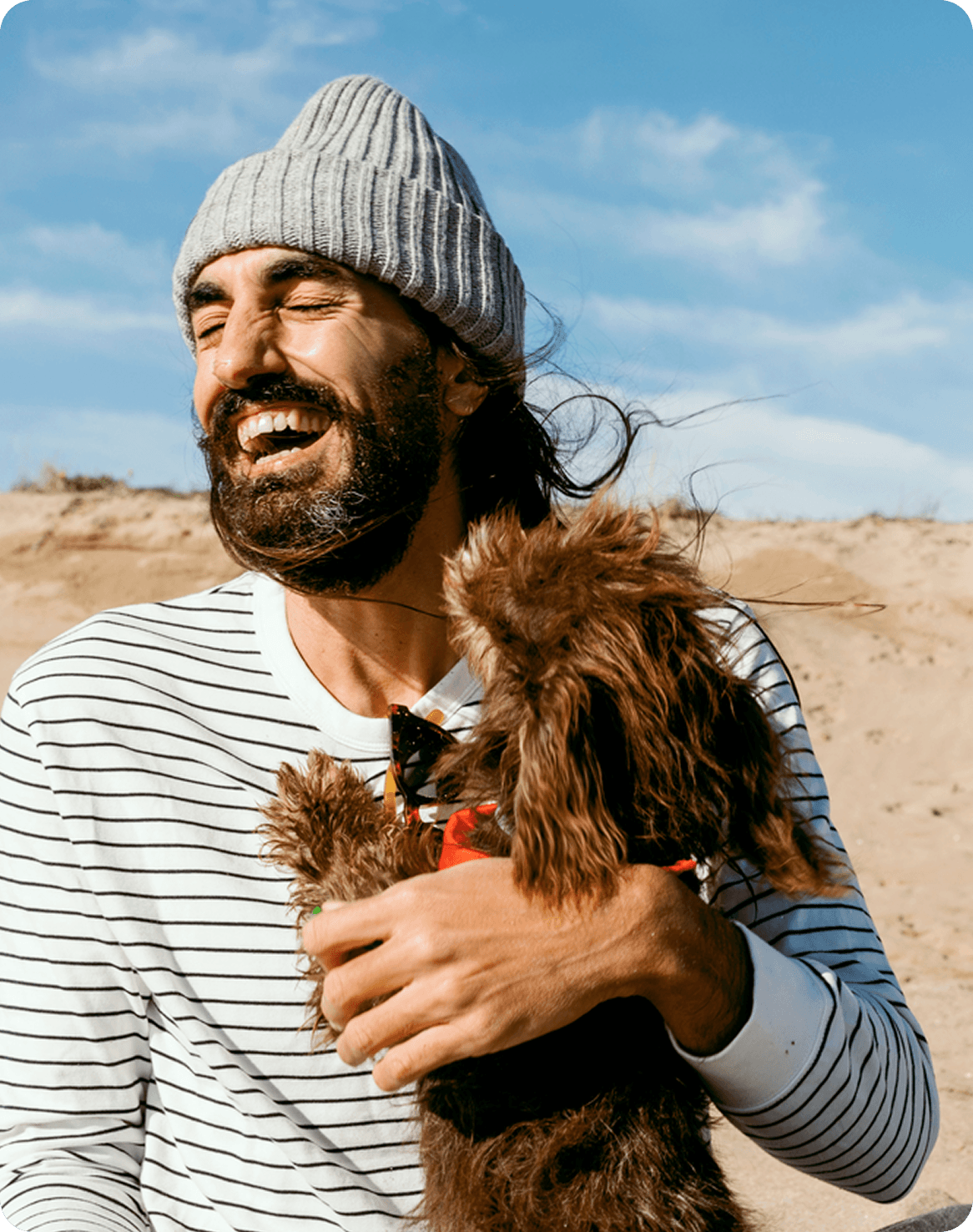 man with dog