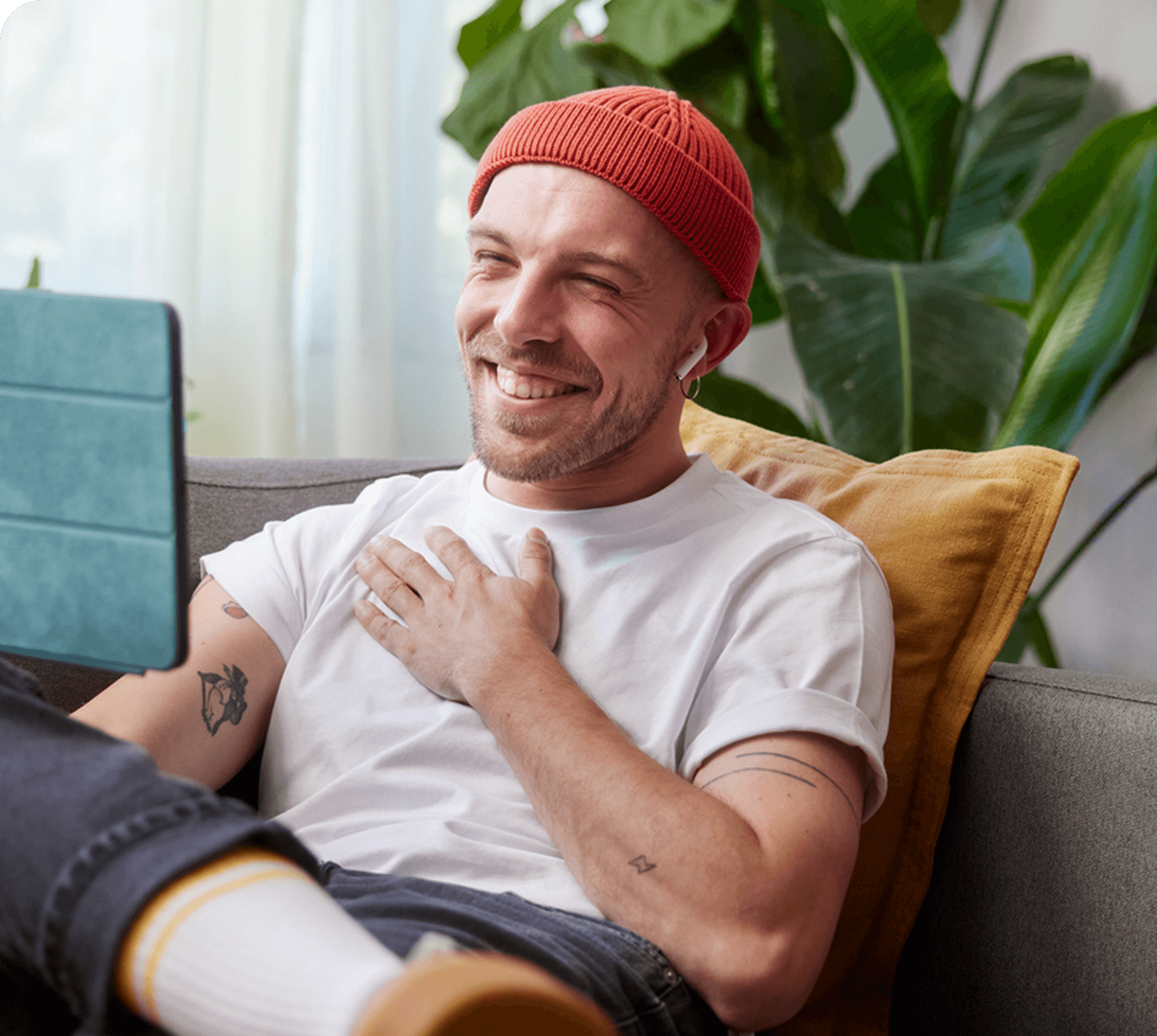 guy on video call