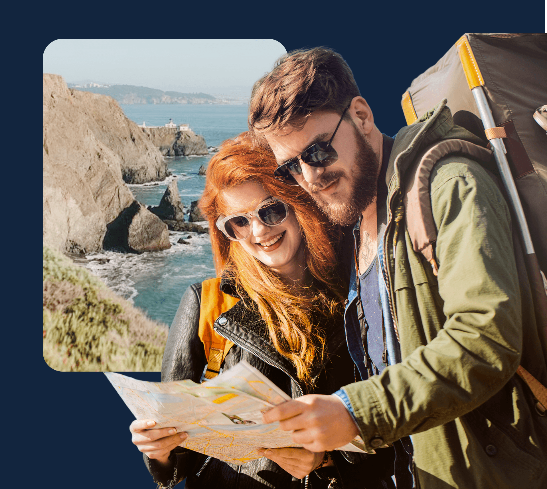 traveling couple