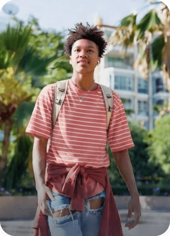 guy with backpack